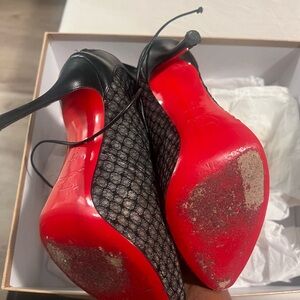 Christian Louboutin Mesh Lace up Bootie